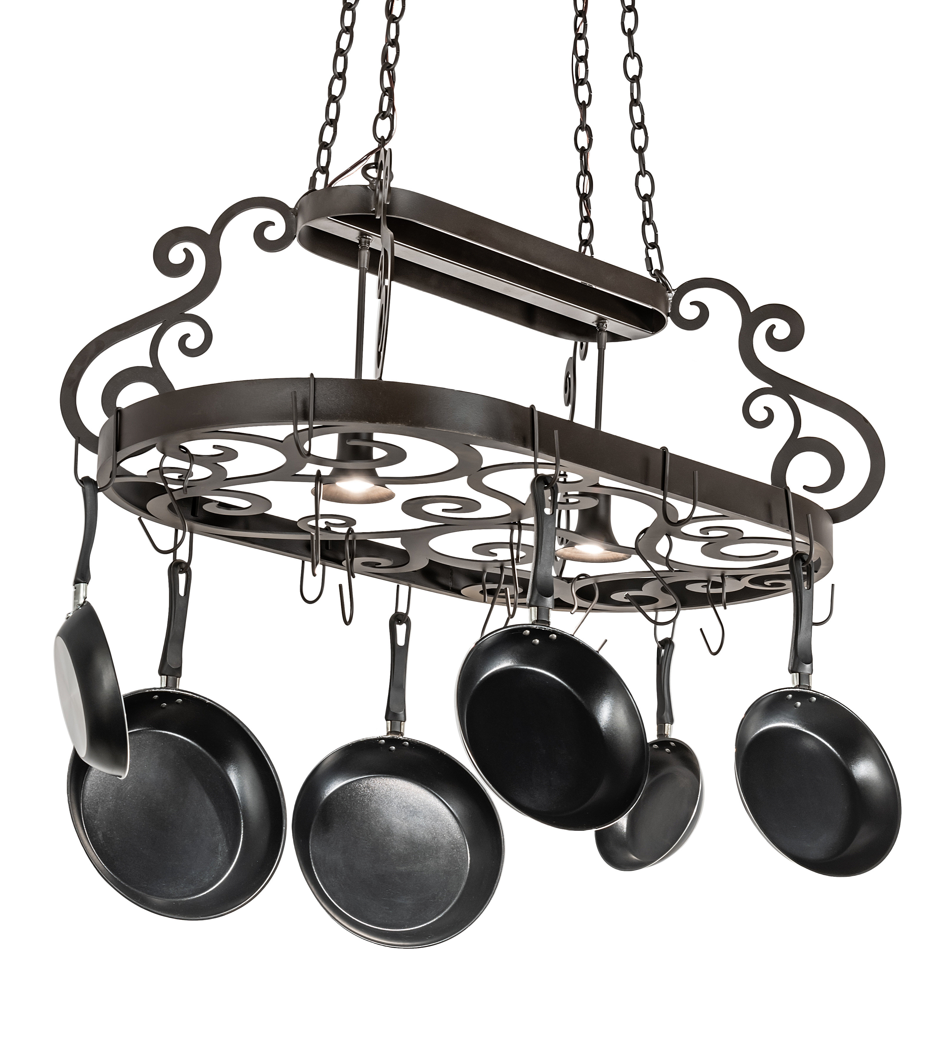 Meyda Lighting Neo 2 Light Handcrafted Hanging Pot Rack | Perigold
