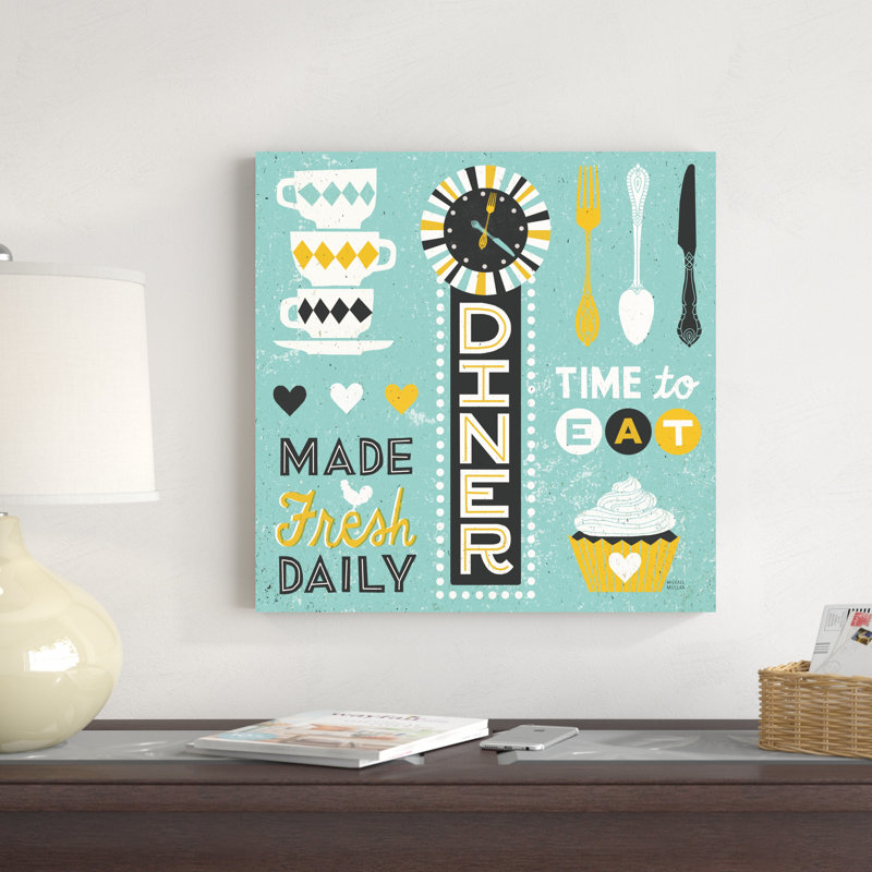 Motif rétro Diner I, H 20 po x l 20 po