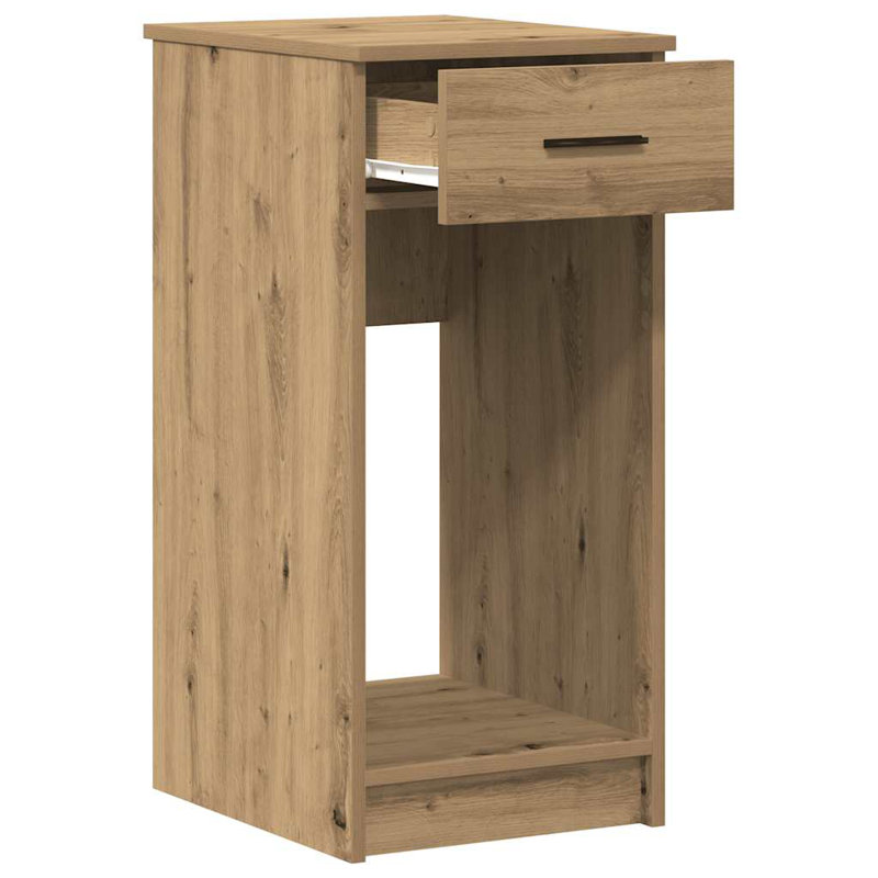 Brezina Manufactured Wood Computer Tower Stand, Artisian Oak