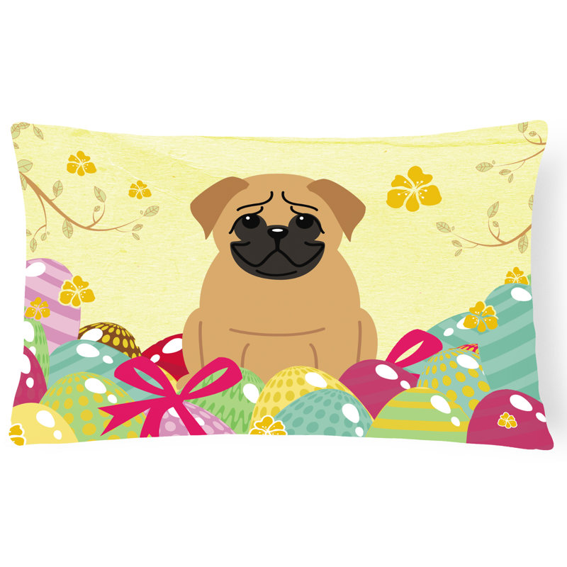 Easter Eggs Outdoor Throw Pillow, Brown