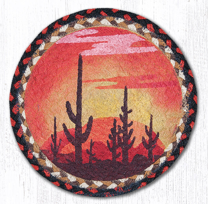  Desert Sunset Printed Round Trivet 10"x10"