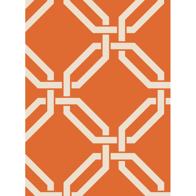 Rouleau de papier peint adhésif L 18 pi x l 24 po Dekhari, Orangé
