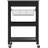 Utility Cart With Granite Top, Foldable Metal Basket, And Removable Tray For Versatile Storage