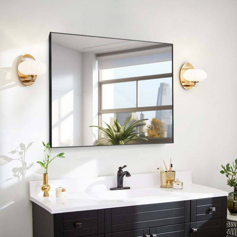 Led Bathroom Vanity Mirror With Back Light,multifunction,gun Ash, 24'' x 32''