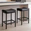 Ensemble de 2 tabourets de bar à hauteur de comptoir, tabourets de bar en similicuir de 30 po pour comptoir de cuisine, noir-1509092485-1509092490