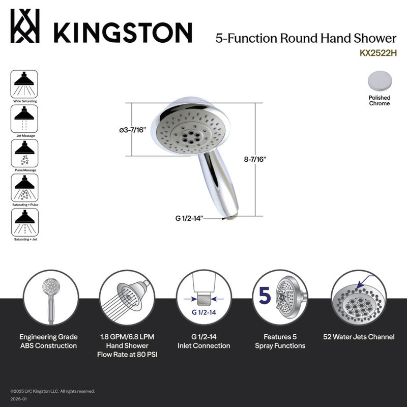 Volume Control Hand Shower