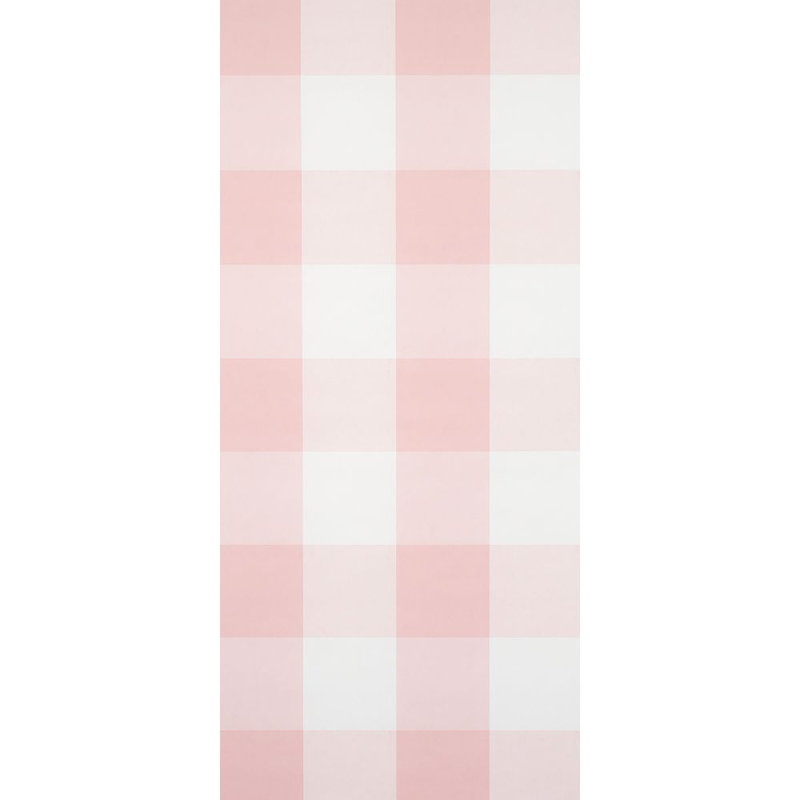 Grand papier peint à carreaux Willa, Rose