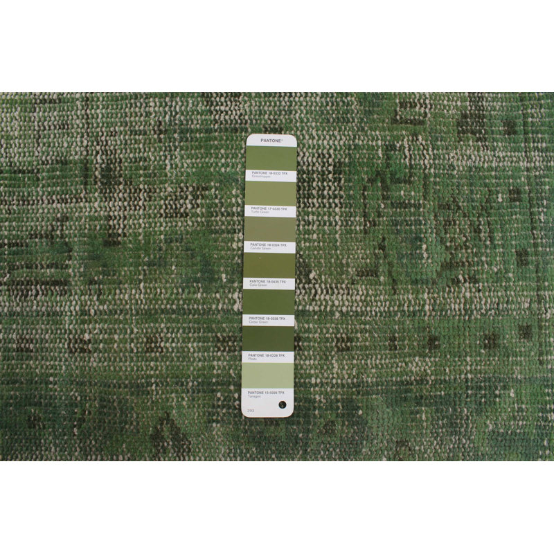 Tapis transitionnel de couleur verte 6 pi 1 po x 8 pi 11 po