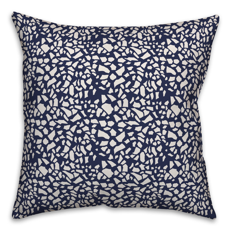  Coussin Dash, Bleu marine / blanc géométrique 2, 20 po x 20 po