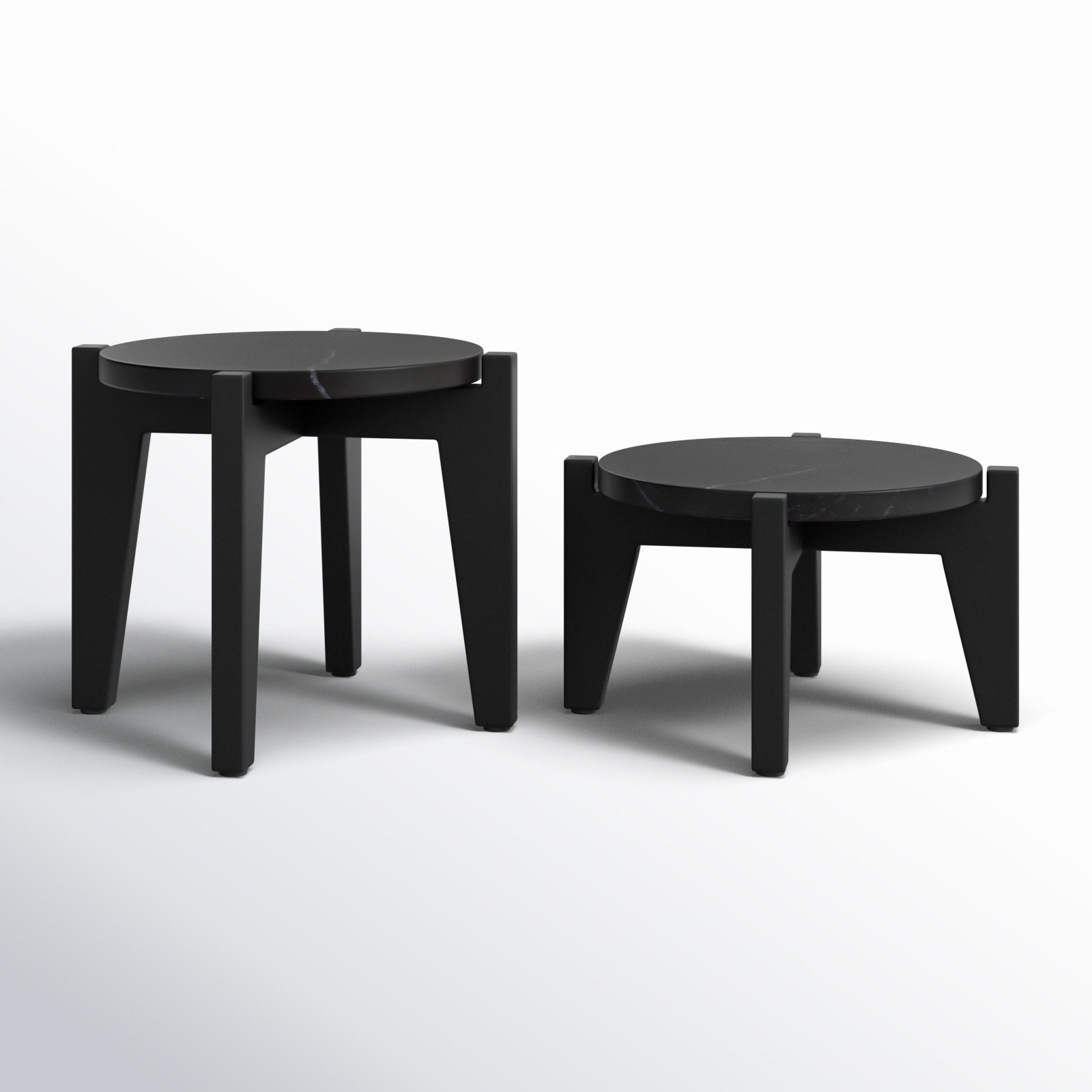 Durham Solid Wood Plant Stand - Set of 2, Black