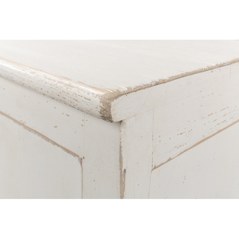Momeyer 122'' W Solid Wood Sideboard, White/White