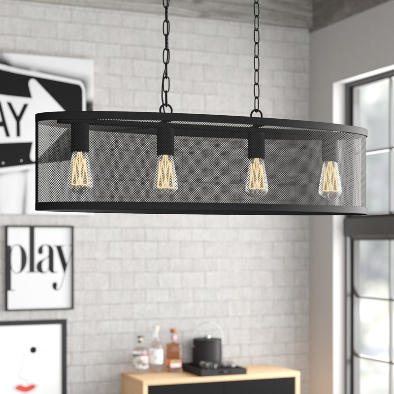 Chico 4-Light Geometric Chandelier, Black