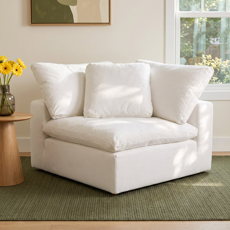 Tila Upholstered Accent Chair, White Livesmart®