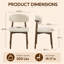 Ensemble de 2 chaises de salle à manger en bois massif beige avec revêtement en tissu doux intégré pour un siège et un dossier confortables. Doté d'un design de ferme minimaliste classique-836253953-836253952-836253954