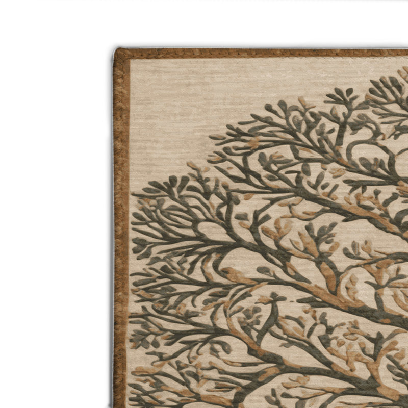 Tapis d'intérieur et d'extérieur brun Nature, Rectangle 4pi x 6 pi
