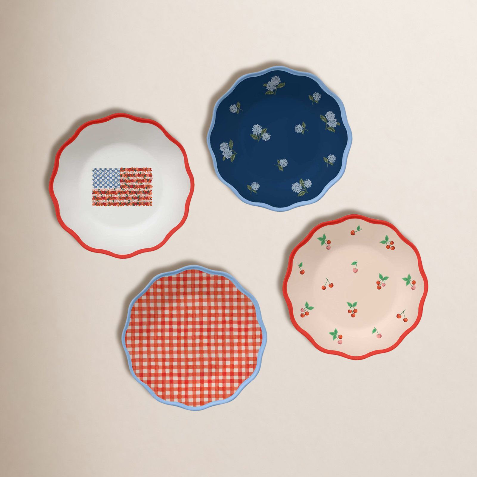 Americana 8.5'' Melamine Salad Or Dessert Plate , Set of 4
