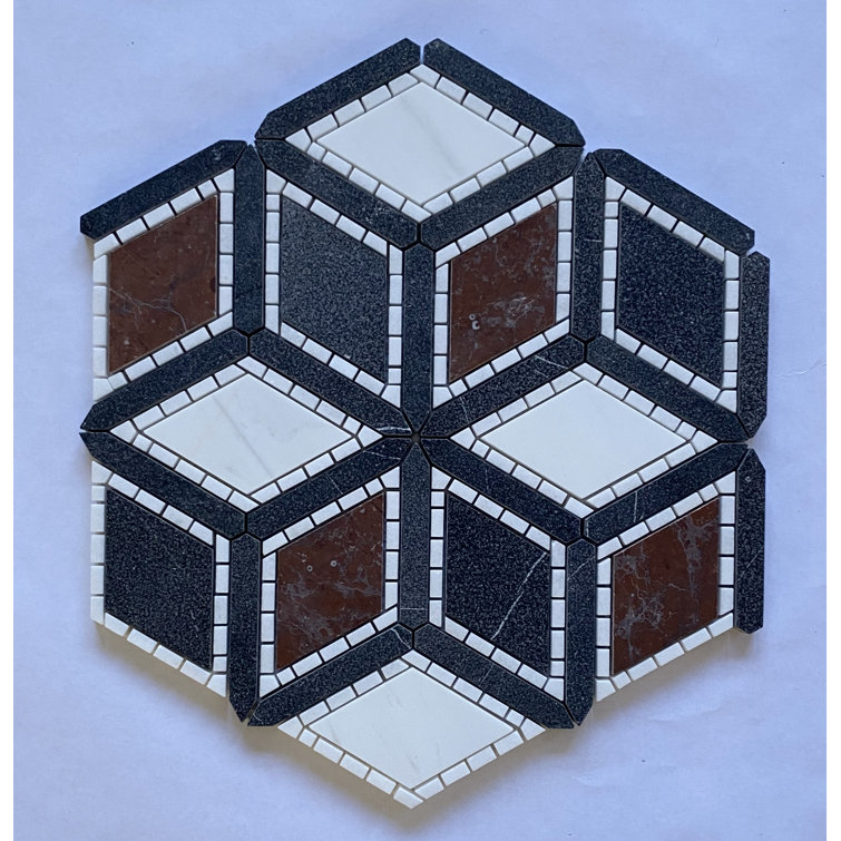Julian Marble Mosaic Pattern Floor Use Tile