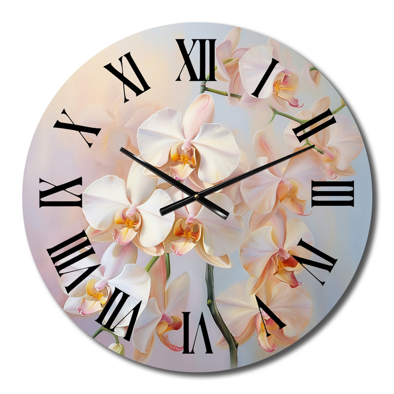 Chastin - Horloge murale florale, Moyenne