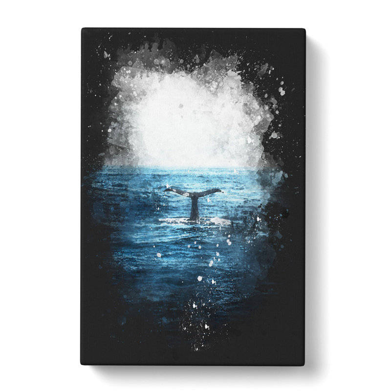 Blue Whale - Wrapped Canvas Print, 50cm H x 35cm W x 3cm D