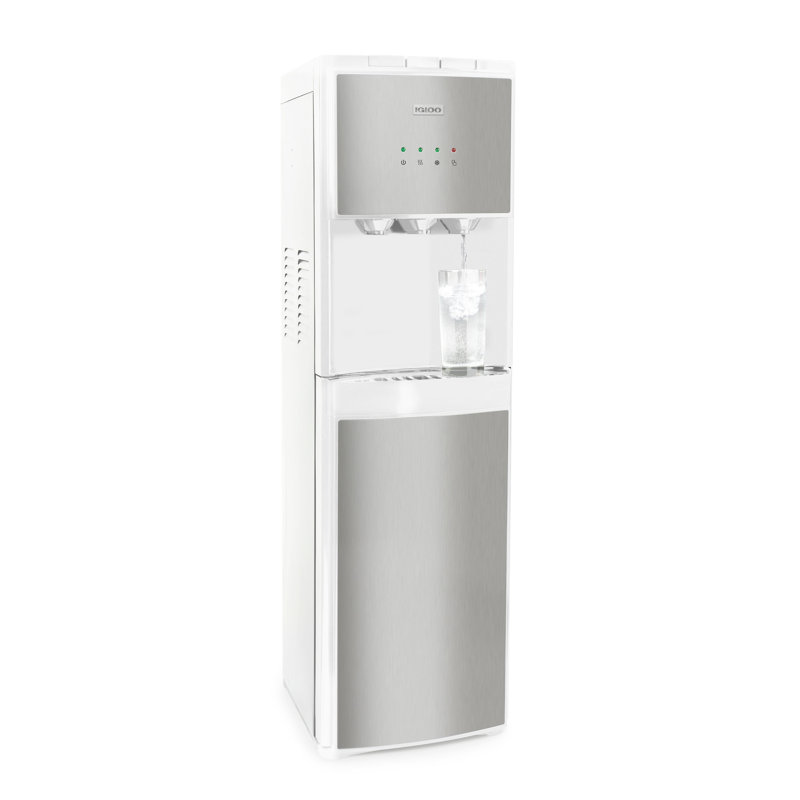 Black and Stainless Steel Bottom Load Water Dispenser