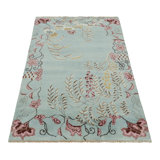 Art Deco Wool Floral Area Rug