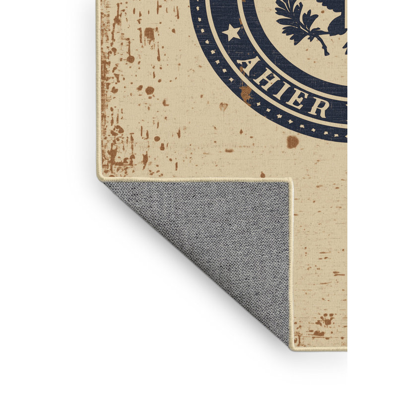 Tapis beige moderne et contemporain lavable à la machine Fieldston, 7 x 9