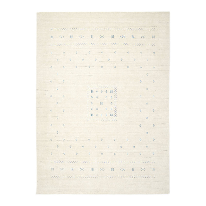 Tapis en coton / laine noué à la main Simi, Rectangle de 5 pi x 8 pi, Marron foncé