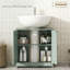 Armoire de meuble-lavabo sous le lavabo avec 2 portes et tablette réglable (sans lavabo de salle de bain)-1334789499