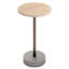 Bonn Side Table in Travertine and Bronze