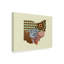 «Ohio State Map» par Buckey, impression sur toile tendue-27490821