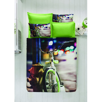 Ensemble de housse de couette 6 pièces 100% coton multicolore Monnier