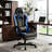Adjustable Reclining Ergonomic Faux Leather Swiveling PC & Racing Game Chair(Set Of 2)-1317147753