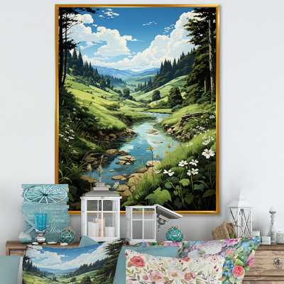 «Countryside Emerald Lake In I», reproduction sur toile