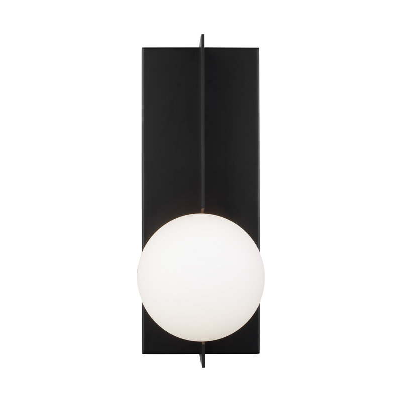 Orbel 1 - Light Corner Wall Light, Matte Black, No