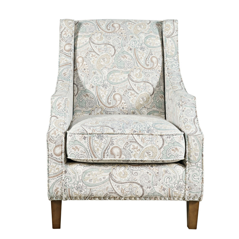 Crownover 71.12Cm Wide Polyester Armchair, Sage Paisley