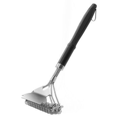 BBQ Grill Brush And Scraper Stainless Steel Bristle Free Grill Cleaner 17 In