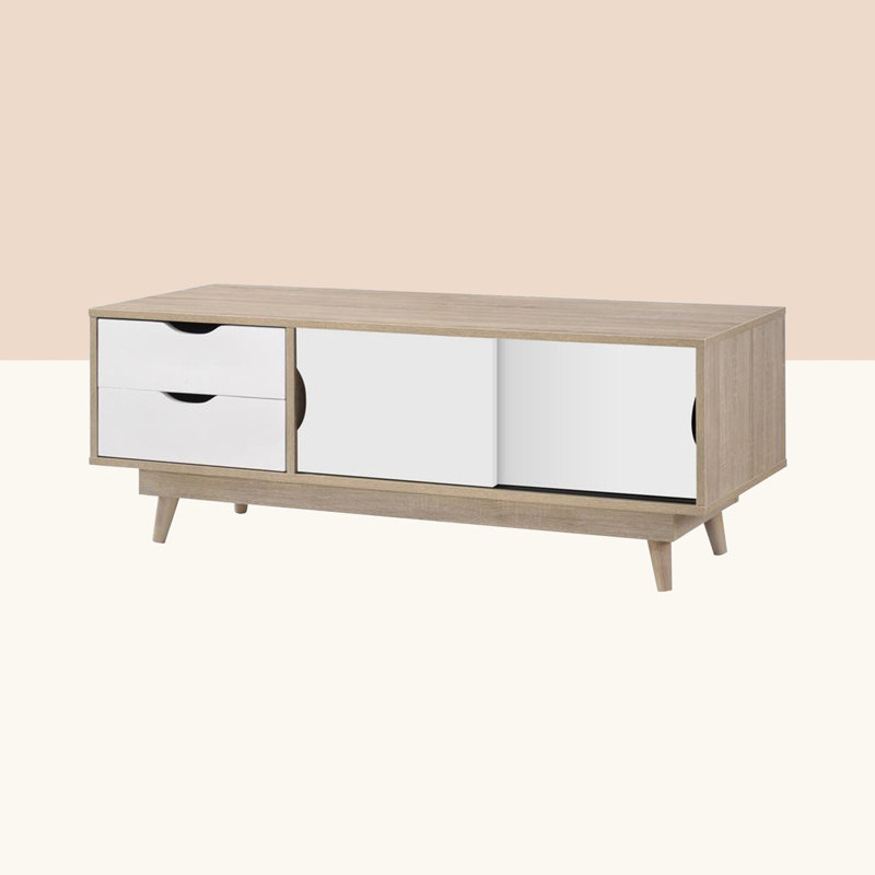 Caroline TV Stand for TVs up to 55", Sonoma Oak/White