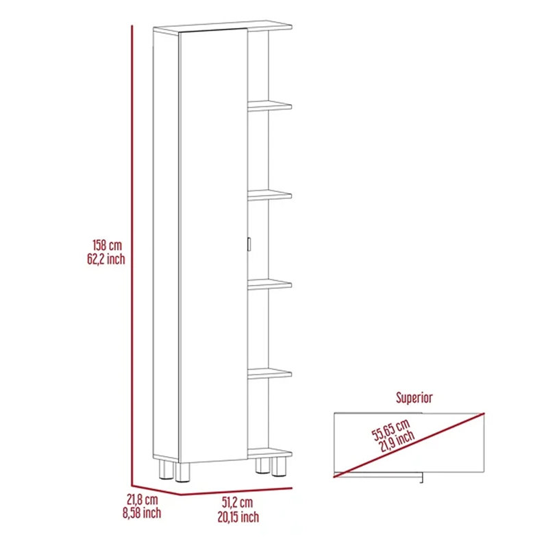 Armoire à linge Urano, Blanc