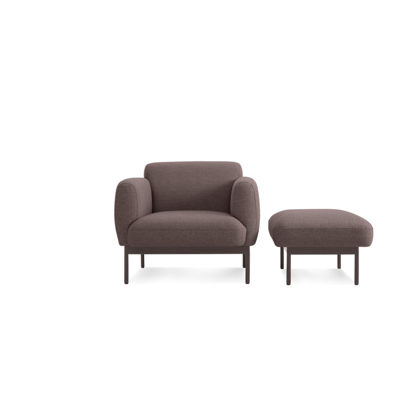 Puff Puff Ottoman, Black, Maharam Meld in Panda