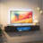 69 Inch Floating Wall Mounted TV Stand With 16 Color LED Lights, Modern Entertainment Center For 55 To 65 Inch Tvs, Black | Gift Idea-931476195-922844860