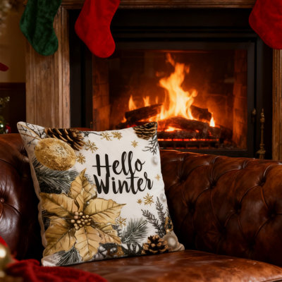 Christmas Pillowcase About 18x18in Pillowcase - Christmas Decoration Patterns  Home Pillowcase Flat Printing Imitating Three-dimensional Patterns