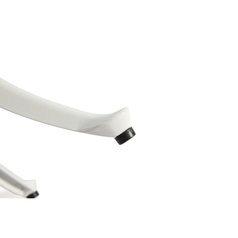 Ensemble bistro 3 pièces en fonte d'aluminium - 2 chaises et 1 table ronde avec coussin en blanc pour une utilisation extérieure
