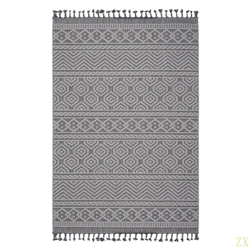 6X9 / Geometric Indoor / Outdoor Area Rug Stain Resistant, Non-Shedding, Friendly For Living Room, Bedroom, Dining Room And High-Traffic Areas