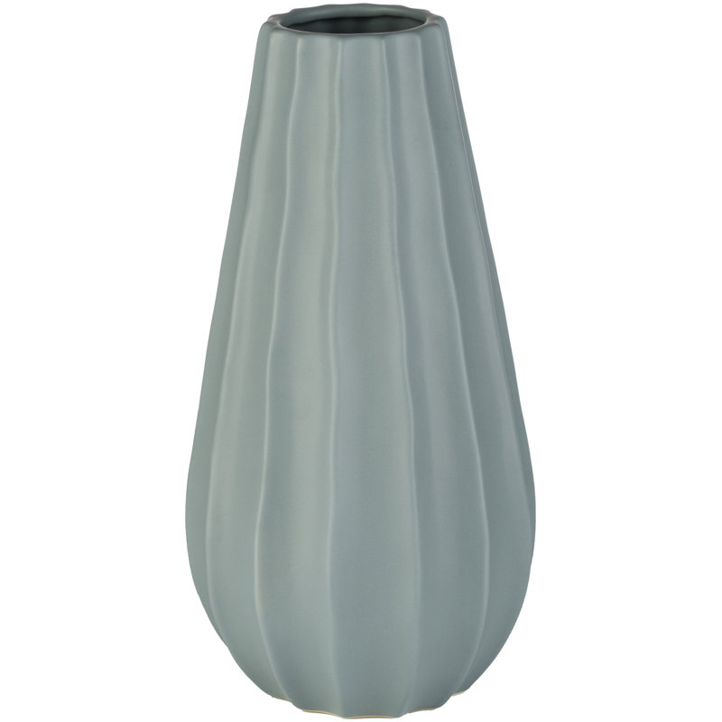 Ivory 17'' Ceramic Table Vase, Pale Blue