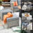 Sturgill 10-Piece Wicker Patio Conversation Set with Swivel Rocking Chairs and 50,000 BTU Fire Pit Table-1946865252