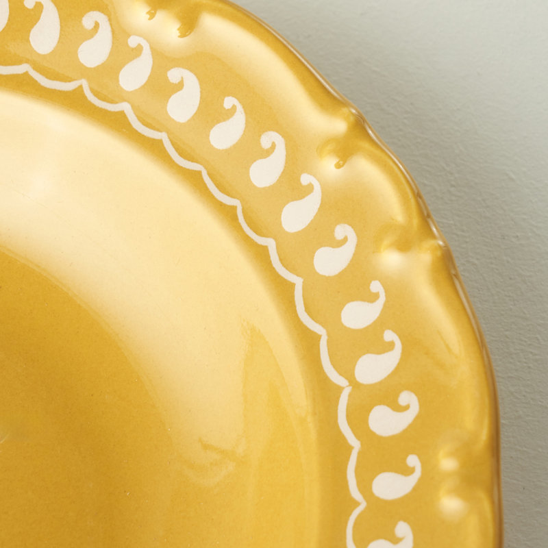 Ensemble 12 pièces de vaisselle en porcelaine moutarde Culloden