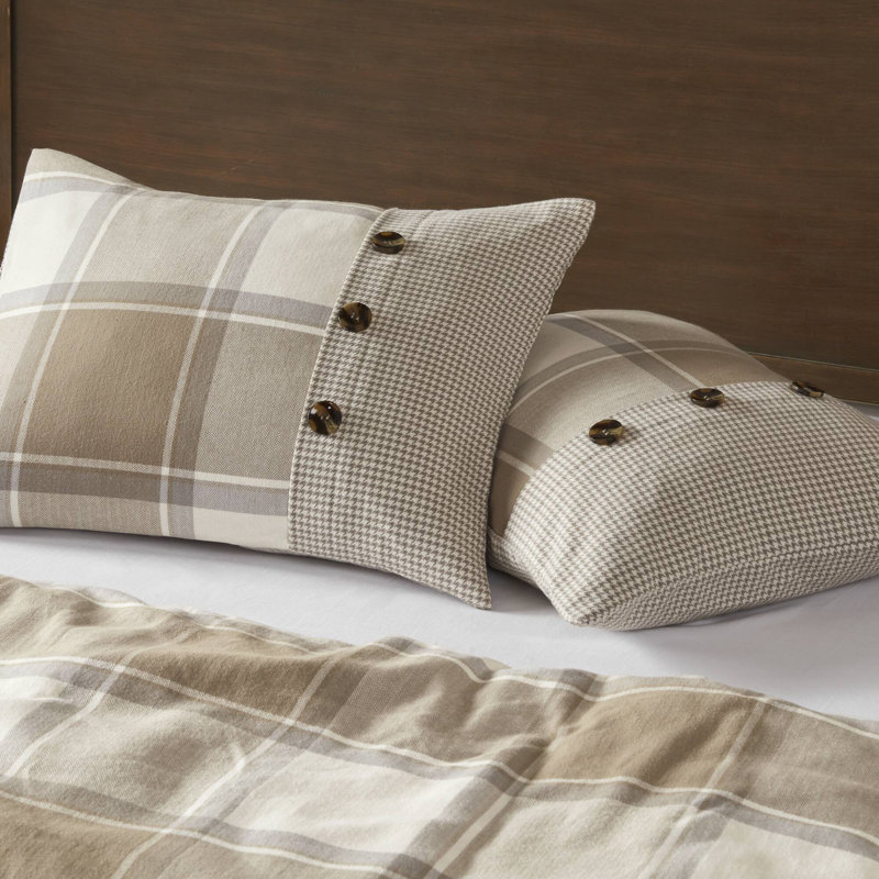 Urban Cabin Luxe Cotton Jacquard Queen Comforter Set in Brown