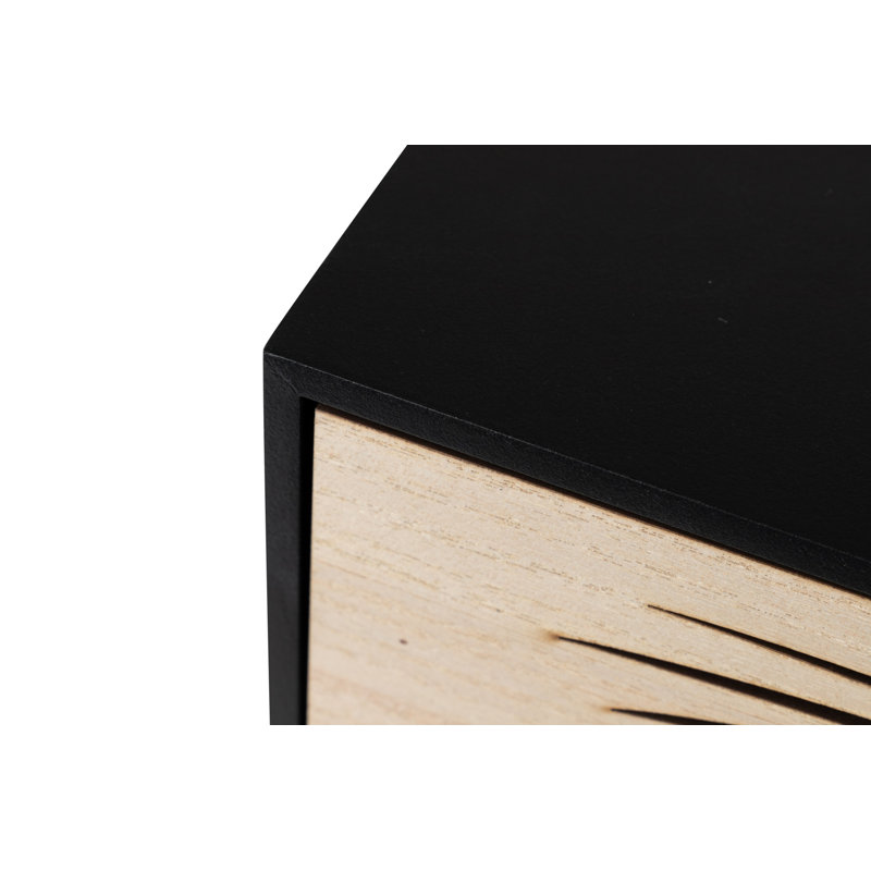 Carving Jewellery Box, Black/Natural