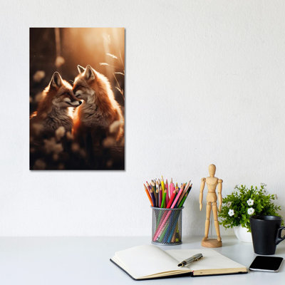Aimer les renards - impression d'art mural