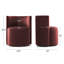 Fauteuil d'appoint demi-tonneau en velours avec roulettes-2076944054